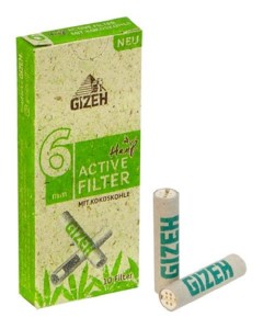 1 Box  Gizeh Hanf Activ Filter mit Kokoskohle ø 6mm