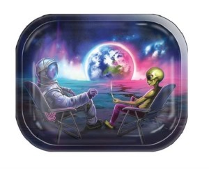 Dreh-Tablett - Rolling Tray, MINI, "Dark Orbit"