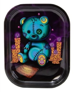 Dreh-Tablett - Rolling Tray, MINI, "Ouija Bear"