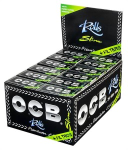 Full Box (24) OCB Premium Slim Rolls + Filter