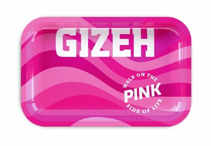 GIZEH Dreh-Tablett - Rolling Tray, M "All Pink"