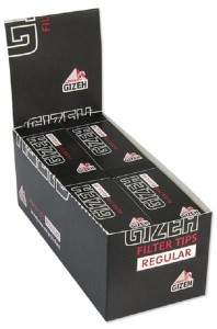 1 Box (24 Blöckchen) Gizeh Black Filtertips Regular