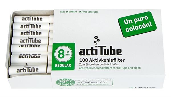 actiTube Aktivkohlefilter, Regular ø 8mm 100er