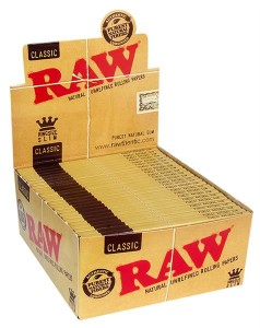 1x Full Box RAW Classic King Size Slim Papier