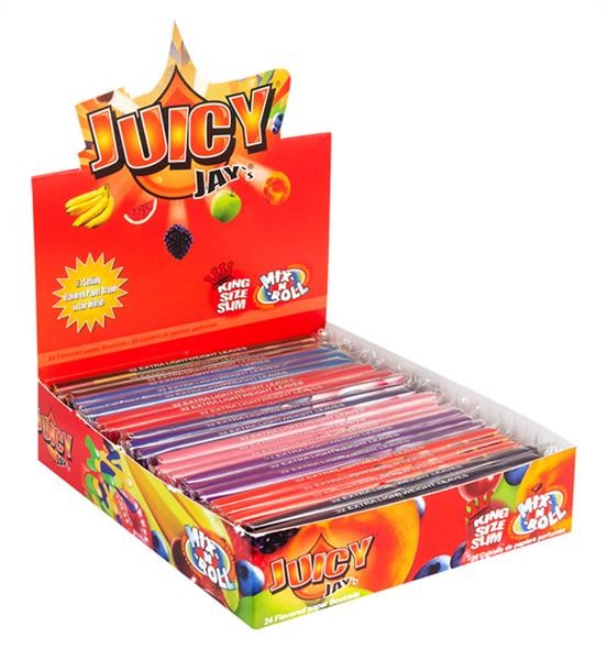 1 Box Juicy Jays King Size Slim Aroma Papier,mix verschiedene Aromen