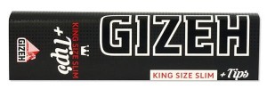 Display (26x) Gizeh Extra Fine (Black) King Size Slim Papier und Tips