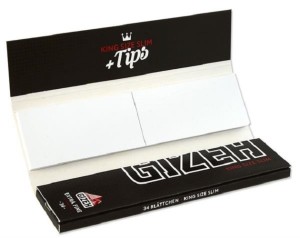 Display (26x) Gizeh Extra Fine (Black) King Size Slim Papier und Tips