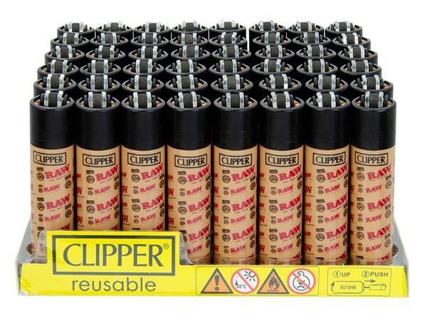 Clipper Feuerzeug RAW Multi Logo - Black Cap