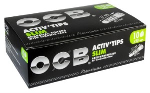 1 Box OCB Activ Tips Slim Aktivkohlefilter ø7mm