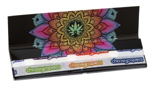 Choosypapers Set Mandala | 2x King Size Slim Papers + Drehmaschine 130mm Schwarz