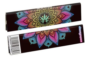 Choosypapers Set Mandala | 2x King Size Slim Papers + Drehmaschine 130mm Schwarz