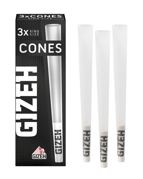 GIZEH Black King Size Papercones + Tips