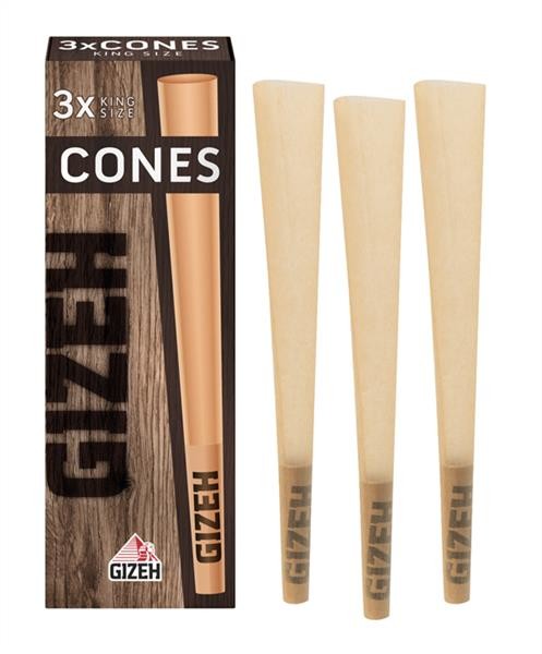 GIZEH Brown King Size Papercones + Tips