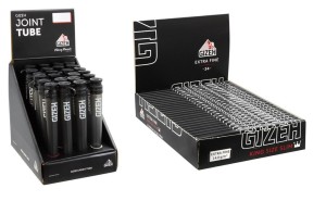 Bundle: 1 Box Gizeh Extra Fine (Black) KSS Papier + 1 Box  Joint Tubes