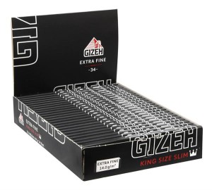 Bundle: 1 Box Gizeh Extra Fine (Black) KSS Papier + 1 Box  Joint Tubes