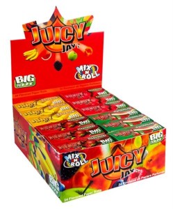 1 Box Juicy Jays aromat. Rolls Mix ´n Roll  Papier...