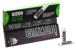 1 Box Gizeh BLACK King Size Slim Papers +...