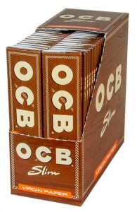 Full Box OCB Virgin Slim Unbleached Papier