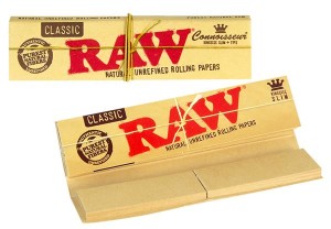 1 Box RAW Classic Connoisseur King Size Slim und Tips