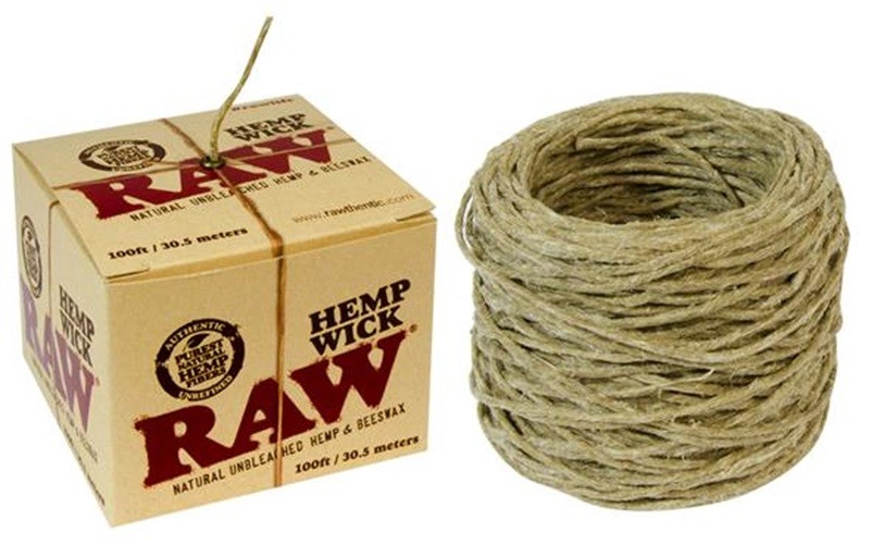 RAW Hemp Wick Rolls Ball, 30,5m (100ft)