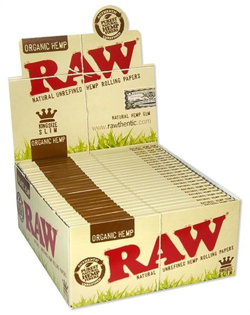 1 Box RAW® organic King Size Slim Papier