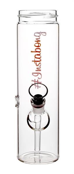 Glas-Bottle Bong,Instabong, 22cm