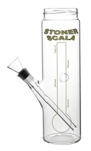 Glas-Bottle Bong, Stoner Scala  22cm