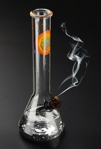 Glas Mini Kolben Bong Beaker "Champ High...