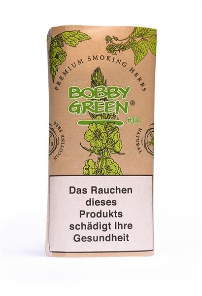 BOBBY GREEN #01 Premium Smoking Herbs Kräutermischung-Tabakersatz, 20g