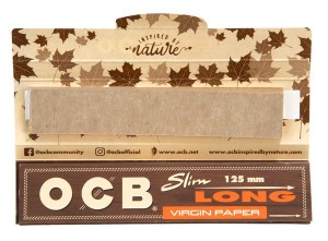 OCB Unbleached LONG Slim Virgin Papier + Filtertips