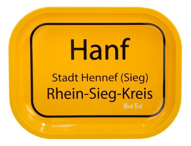 Dreh-Tablett - Rolling Tray mini Ortsschild "Hanf"