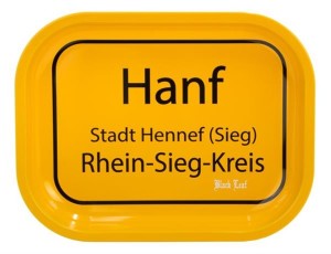 Dreh-Tablett - Rolling Tray mini Ortsschild "Hanf"