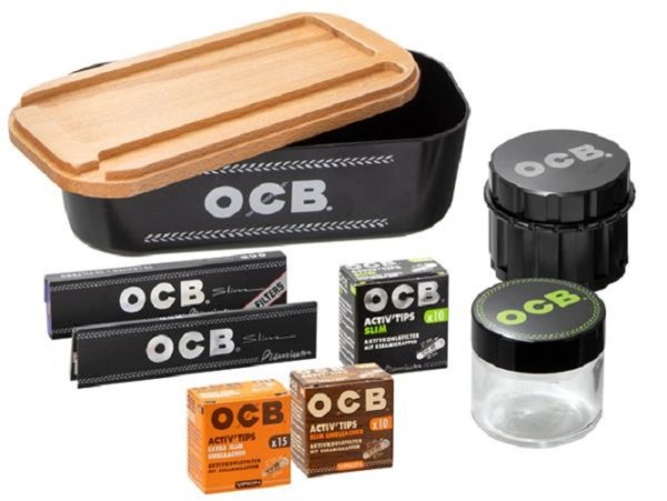 OCB Aufbewahrungsbox mit Drehtablett und Raucherset