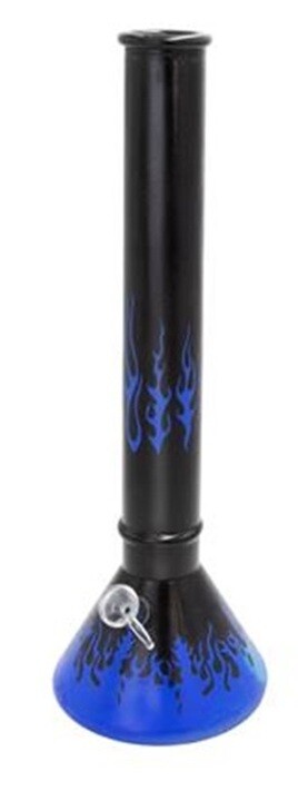 Hüttenglas Kolbenbong Flames Blau –...