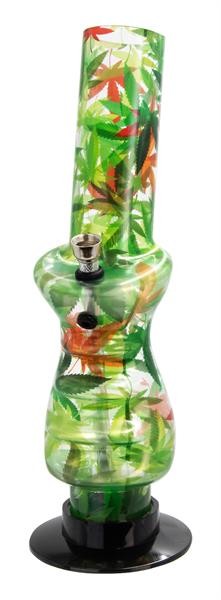 Acryl Bong Joystick Hand Grip - "Leaf Design"