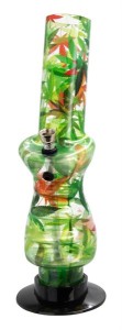 Acryl Bong Joystick Hand Grip - "Leaf Design"