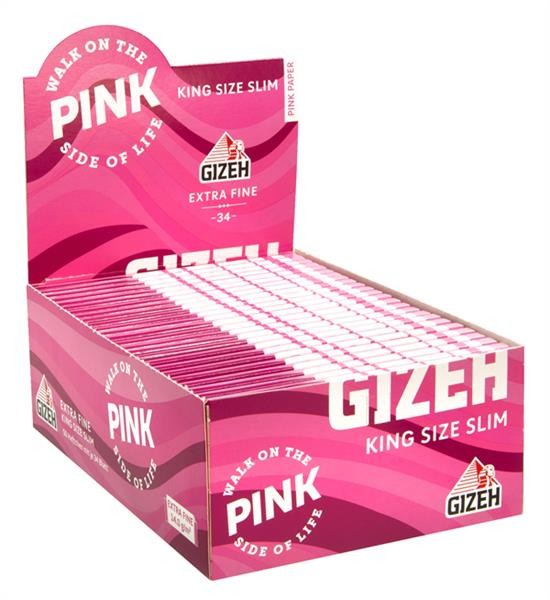 1 Box Gizeh ALL PINK King Size Slim Zigarettenpapier