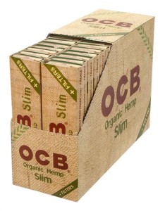 1 Box OCB Organic Hemp Papers Slim Papier + Filtertips