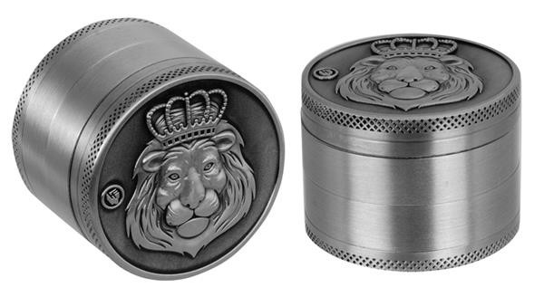 Metall Grinder/Pollinator, 4-part, ø 50mm, "FF - Rasta Lion"