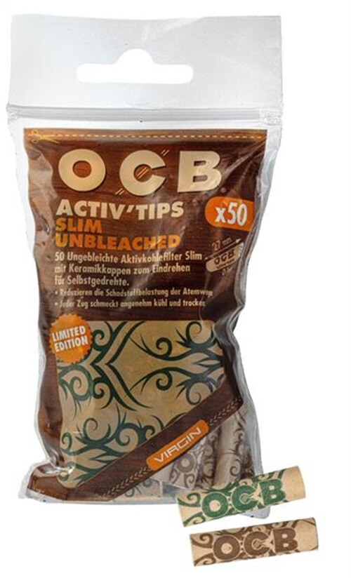 OCB Activ Tips Slim Aktivkohlefilter ø 7mm...