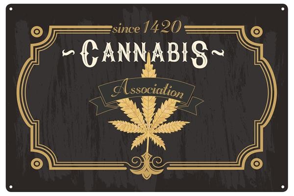 Blechschild  "Cannabis Association"