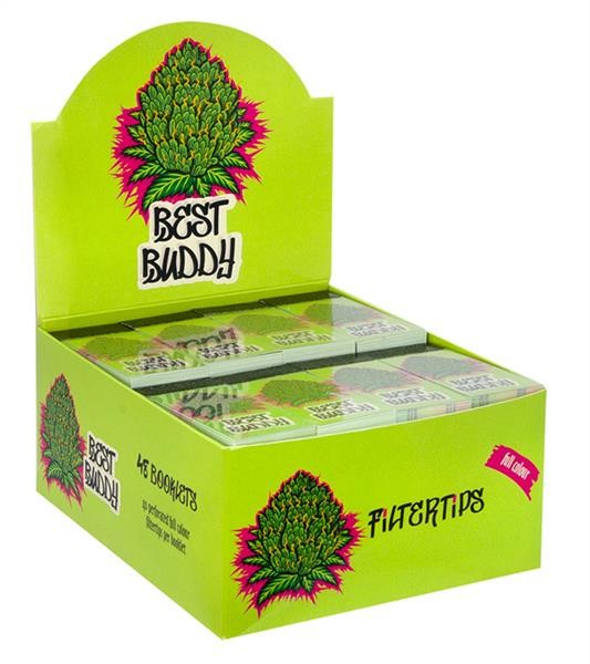 1 Box  Filtertips "Best Buddy", perforiert, 60x25mm Full Colour