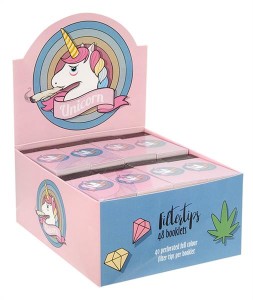 1 Box Filtertips "Unicorn", perforiert, 60x25mm