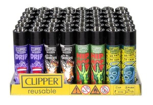 4 Clipper® Feuerzeuge groß Hip Hop Slogan #1