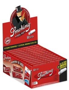 1 Box Smoking RED  King Size  Papier  + Filtertips