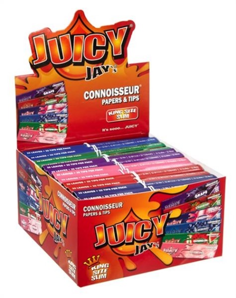 1 Box Juicy Classic KS Slim Connoisseur Papier + Filtertips 24 Heftchen