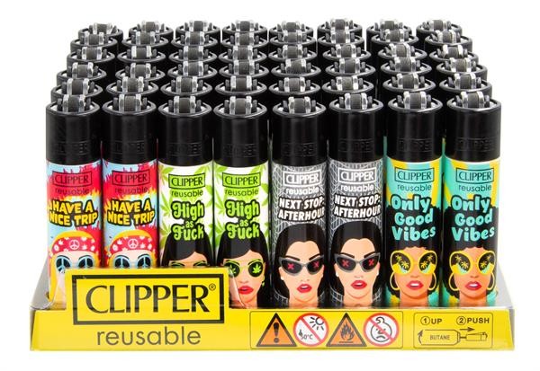 4 Clipper® Feuerzeuge groß GIRLS ganze Serie