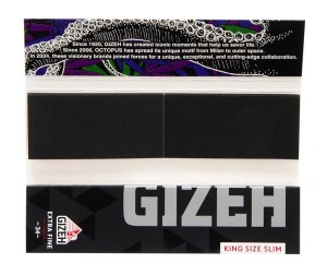 Gizeh (Black) "Octopus" King Size Slim Papier + Tips