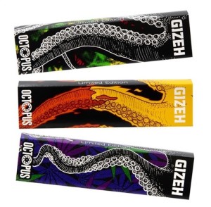 1 Box Gizeh (Black) "Octopus" King Size Slim Papier  Tips