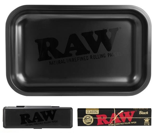 RAW™ Black Murdered Set: Dreh-Tablett, Etui und 4x...